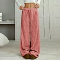 thumbnail image 5 of Mohiass Womens Fuzzy Pajama Pants Women Comfy Cozy Sleepwear Plush Lounge Pants Winter Warm Wide Leg Elastic Waist Fluffy Pj Bottoms Watermelon Red XL, 5 of 6