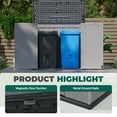 thumbnail image 6 of BaPiPro 32 Cu.ft/240Gal Outdoor Resin Storage Shed with Floor, Waterproof Resin Cabinet, All-Weather Tool Plastic Sheds for Outdoor, Patio, Backyard, 4.7'x2.2'x3.9', 6 of 10
