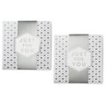 thumbnail image 2 of Hallmark 10" Large Gift Boxes with Wrap Bands (2-Pack: Silver and White, "Just For You") for Weddings, Graduations, Christmas, Valentine's Day, Birthdays, 2 of 7
