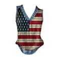 thumbnail image 6 of Womens Tops Gsakboxl Women's Summer Casual V‑Neck Sleeveless Tank Top Denim Trim & Independence Day Flag Print Fashion Vest Shirt Navy XL, 6 of 6