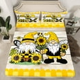 thumbnail image 2 of Homewish Cartoon Gnome Lover Full Size Sheets, Vibrant Rustic Sunflower Bed Sheets, Rustic Lodge Cabin Sheet Sets, Breathable Home Decor, 4-Piece, 2 of 7