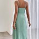 thumbnail image 4 of Vestidos con tirantes para mujer, vestido sin espalda con lazo en la parte delantera, vestido hueco dividido, vestido con tirantes, M, 4 of 6