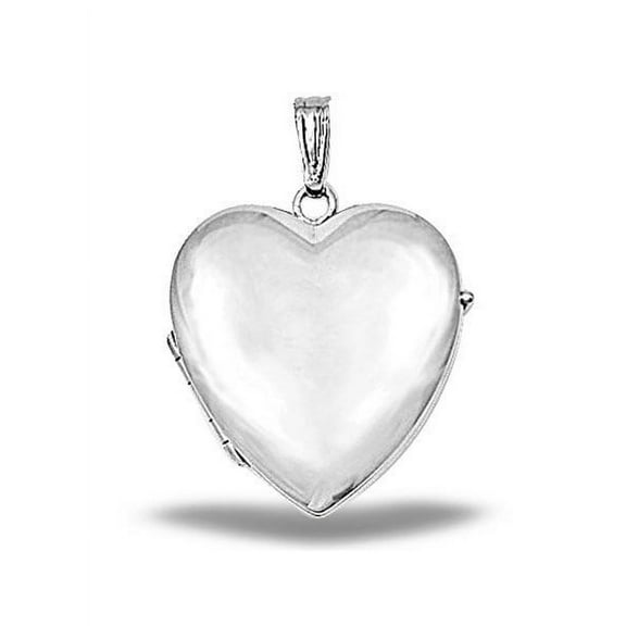 Sterling Silver Heart Four Photo Locket - 1 Inch X 1 Inch in Sterling Silver