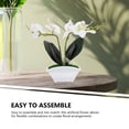 thumbnail image 4 of LOLIPPYY 2-Pack White Artificial Phalaenopsis Orchid , Realistic Fake Potted Plant Home and Office Decor, 4 of 8
