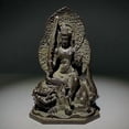 thumbnail image 2 of Antique-style Manjushri and Samantabhadra seated Buddha figurines, retro home decor for entryways., 2 of 4