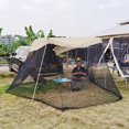 thumbnail image 4 of 1 tienda de campaña portátil, extensión de cola impermeable para SUV, camping, refugio solar al aire libre, mochilero anti UV, senderismo, antimosquit Beige Macarena Carpa de extensión trasera de coche, 4 of 8