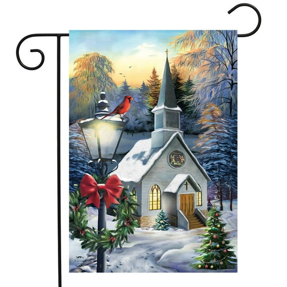 Briarwood Lane Come All Ye Faithful Winter Garden Flag