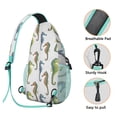 thumbnail image 4 of Beach and Coral Pattern Lightweight Travel Sling Backpack Durable Multipurpose Crossbody Bag with Tropical Fish and Marine Life Design for Hiking and Outdoor Use, 4 of 6