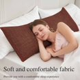 thumbnail image 5 of Dark Brown Body Pillow Covers 20"x60", Vintage Country Monochrome Chocolate Color Soft Brushed Microfiber Breathable Throw Pillow Covers, Pillowcase with Zipper for Couch Sofa Bedroom Living Room, 5 of 9
