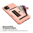 thumbnail image 2 of Dteck Case for Apple iPhone 12 Pro 6.1-inch,Shockproof Rubber Card Holder Wallet Leather Back iPhone 12 6.1" 5G Phone Cover Kickstand Protective Hybrid Shell,Rosegold, 2 of 6