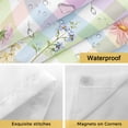 thumbnail image 4 of Easter Eggs No Hooks Shower Curtain with Snap-in Liner Spring Colorful Eggs Floral Leaf Colored Plaid Shower Curtains for Bathroom, Waterproof, Easy Install, Washable 72"x78", 4 of 9