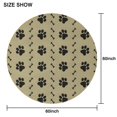 thumbnail image 6 of Paw Prints and Bones Round Tablecloth 60"x60",Wrinkle Wipeable Table Cloth for Kitchen Dining Room Picnic Patio Party, 6 of 6