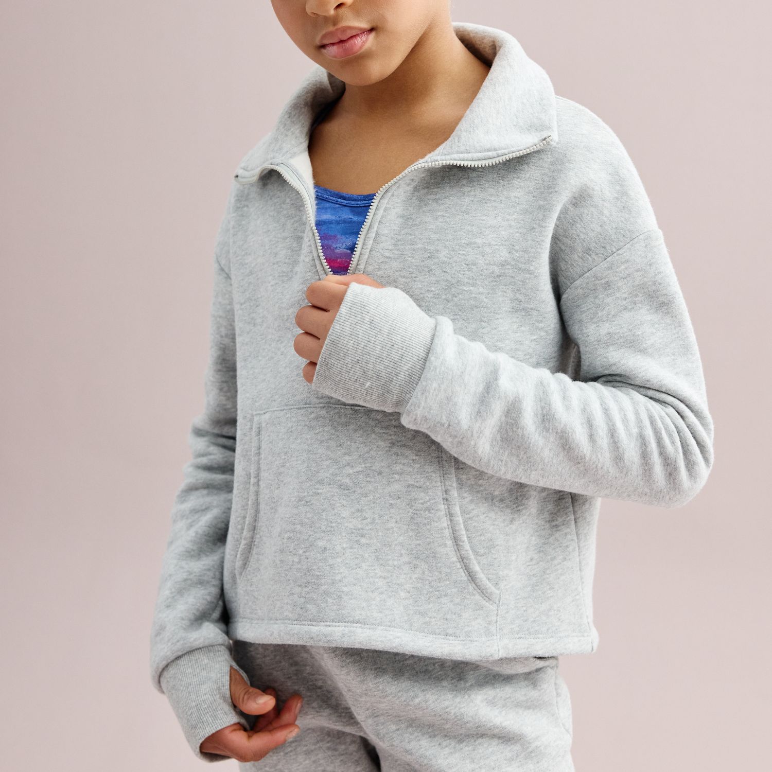 ミルク Girls 7-20 Tek Gear® Ultra Soft Fleece Half-Zip Fleece