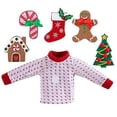 thumbnail image 1 of Juego de suéteres The Elf on the Shelf - Accesorio para niño o niña elfo con 5 calcomanías removibles diferentes Cambia tu disfraz de elfo diariamente Diviértete con tu fiesta de suéter feo en casa de, 1 of 3