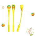 thumbnail image 2 of keepw Ball Throwing Toy Plastic Long Handle Ball Throwing Toy for Dog Entertainment with Elastic Rope and Ball for Outdoor Yellow, 2 of 6