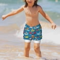 thumbnail image 5 of Rocae Transportations With Animals for Teen Beach Trunks Boys Swim Trunks with Compression Liner Quick Dry Board ShortsSmall, 5 of 9