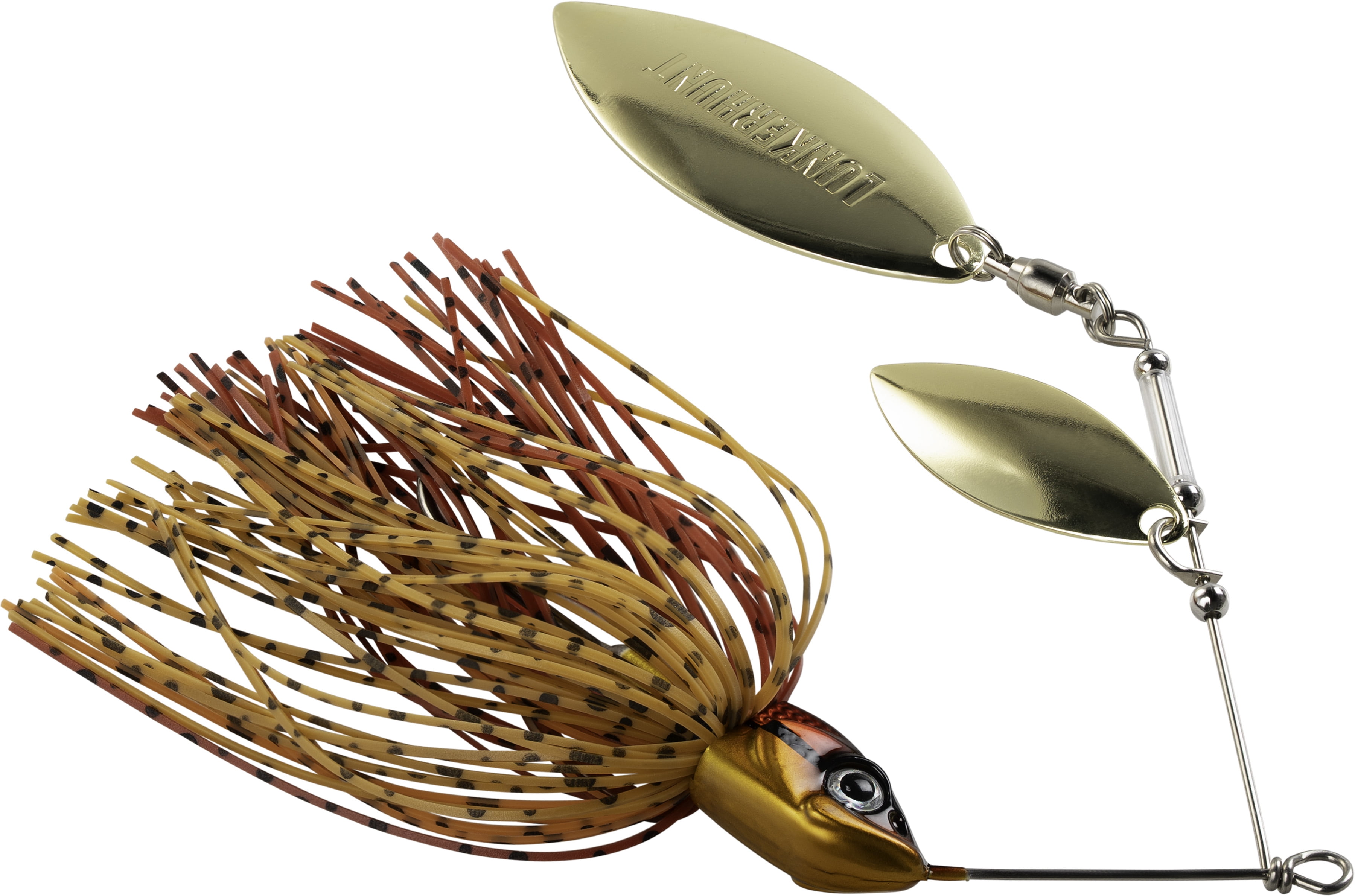 Lunkerhunt Impact Ignite Willow Leaf Spinnerbait Fishing Lure, 1/2 oz, Craw