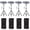 4 Pcs, variant on DJ Lights with Stand 7-in-1 DMX & Remote Professional Double Head Magic Ball Stage Light with Tripod Bag