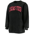 thumbnail image 2 of Women's Pressbox Black Texas Tech Red Raiders Comfy Cord Vintage Wash Basic Arch Pullover Sweatshirt, 2 of 3