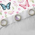 thumbnail image 4 of Manfei Cute Butterflies Black Out Curtains,Flying Animal Curtains Pack of 2 (42x63 Each),Pink White Cyan Bedroom Curtains For Girls Kids,Super Cozy Room Decor, 4 of 6