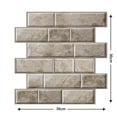 thumbnail image 4 of Calcomanía Pared 3D anticolisión pegatina Pared extraíble PVC Irregular ladrillo panel Pared decoraciones artísticas 10 Piezas Scienceny JJ24094-01, 4 of 6