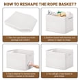 thumbnail image 7 of 3 Pack Storage Basket, 11"x11"x9" (18L) Rectangle Woven Baskets for Storage, Cotton Rope Basket for toys, Towel Baskets, Closet Organizer Bins Shelves Organizer, Decorative Basket(White), 7 of 7