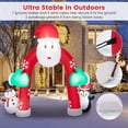 thumbnail image 6 of Costway 10FT Inflatable Christmas Santa Archway Decoration with Snowman Penguin LED Lights, 6 of 10