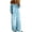 BBG56-Light Blue, variant on Denim Romper For Women Long Sleeve Off Shoulder Denim Jumpsuit Trendy Button Down Wide Leg Jean Overall With Pockets White S