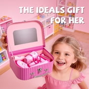 Gelomee 28Pcs Hair Makeup Kit Toys for Girls Kids, Pretend Play Set with Realistic Blow Dryer , Birthday Gifts Easter Presents Aged 3-8 Year Old