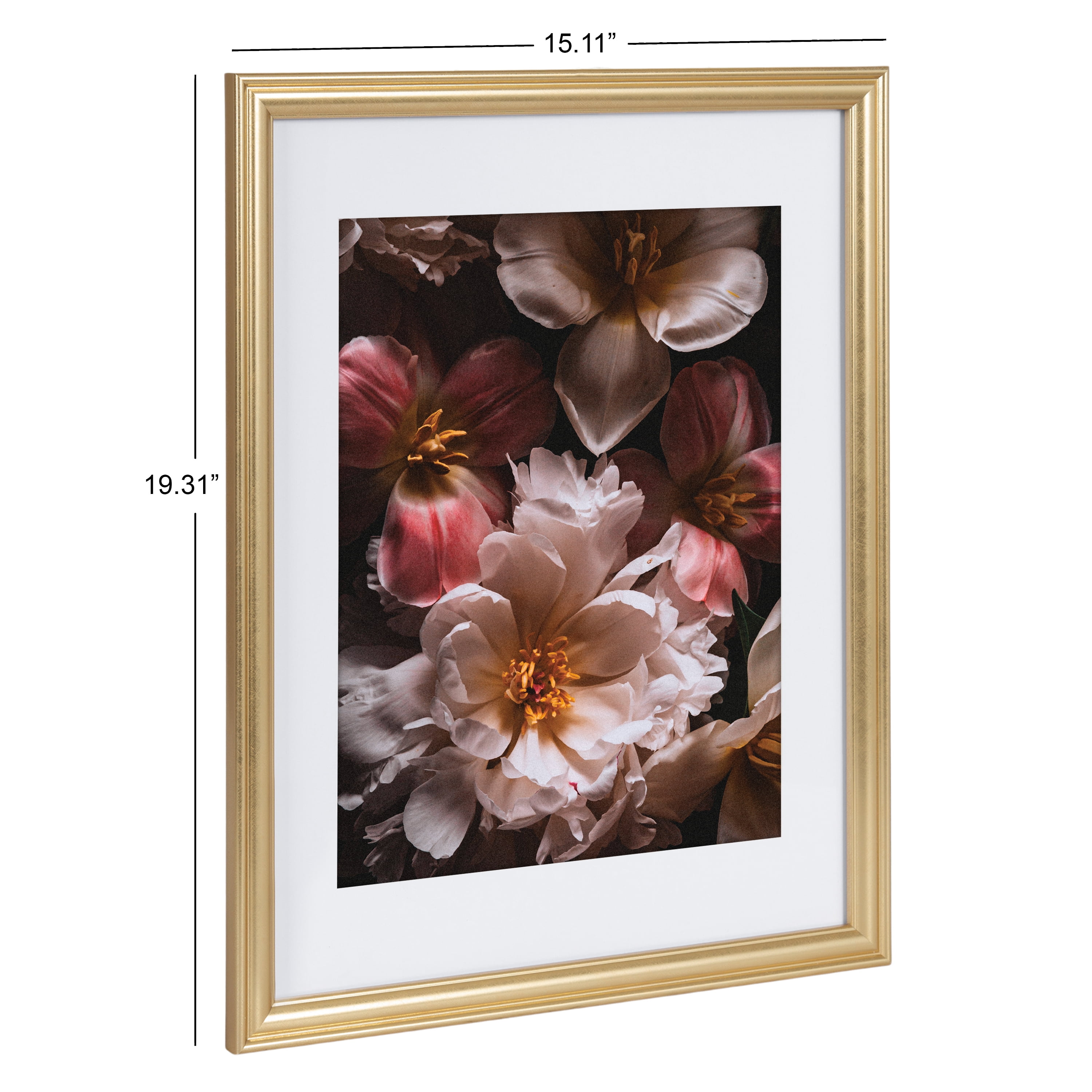 Cadre à photos doré Breylynn de 35,6 cm x 45,7 cm avec passe-partout de 27,9 cm x 35,6 cm pour table BREY 14X18/11X14 GLD - FRENCH