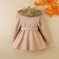 thumbnail image 4 of Hrsba Girls Winter Coats Solid Color Long Sleeve Outerwear with Down Furry Collar for Big Girls Winter, 4 of 5