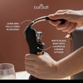 thumbnail image 4 of Premium Wine Bottle Opener with Built-in Foil Cutter and Corkscrew for All Wine Types - Black & Chrome Design, 4 of 5