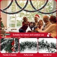 thumbnail image 5 of IZNEN Christmas Garland,Christmas Tinsel Garland with 38 Red Bows,Garland Christmas Decorations for Outdoor、Indoor、Holiday Party,Green & White, 5 of 7