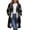 Black, variant on Busydd Long Plaid Trench Coat Women Fashion Long Sleeve Zip Up Fall Jackets Casual Hooded Drawstring Outerwear Jacket with Pockets