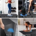 thumbnail image 4 of 8x6 Ft Gym Mat, Thick Large Exercise Mat for Men and Women Fitness,Black Workout Mat for Yoga,Home Workout, Plyo, Cardio, Jump Rope, Weights, 4 of 8
