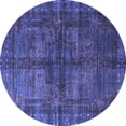 thumbnail image 1 of Ahgly Company Indoor Round Oriental Blue Modern Area Rugs, 8' Round, 1 of 4