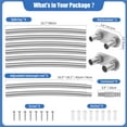 thumbnail image 7 of Adjustable Double Curved Wall Mounted Shower Curtain Rod, 42 to 72 Inches, Silver, Iron, 7 of 7