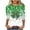 Multicolor 1, variant on Summer Blouses for Women Dressy Casual,St Patrick's Day Shirt for Women Shamrock Printed Tops Round Neck 3/4 Sleeve T-Shirt Plus Size Casual Tunics Blouses