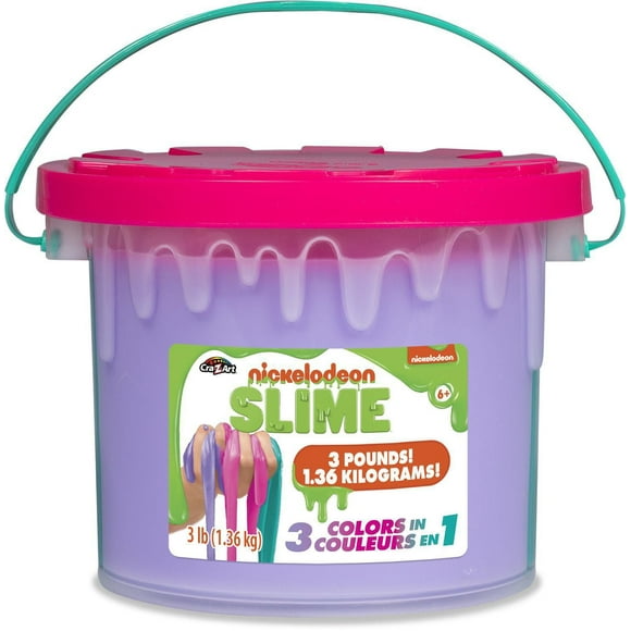 Nickelodeon 3 Colours in 1 Slime Tub, Pre-Made Slime