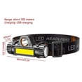 thumbnail image 2 of Linterna frontal LED COB con imán, recargable por USB e impermeable, para exteriores., 2 of 5