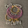 thumbnail image 2 of Handmadetneonsign Dont Worry Be Cappy Neon Sign, Capybara Wall Art Decor, Capybara Led Sign, Kids Room Wall Decor, 2 of 5