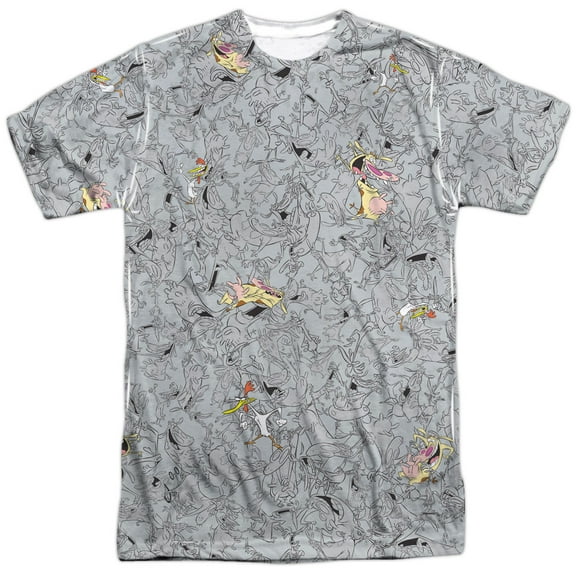 Cow And Chicken - Cow Chicken Pattern - Short Sleeve Shirt - XX-Large