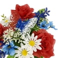 thumbnail image 2 of Mainstays 19 inches Indoor Artificial Rose Daisy Bouquet, Red, White and Blue Color., 2 of 8
