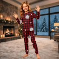 thumbnail image 4 of Lvotionpl Match Family Christmas Pjs, Matching Christmas Pajamas Long Sleeve Top & Pants Set Matching Holiday Family Pajama Xmas Sets, 4 of 6