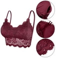thumbnail image 6 of Youmylove Women 5-Pack Bralette Lace Padded Bralette Lace Bandeau Bra Tube Bra Lace Top With Straps And Removable Pads For Female Bralette, 6 of 8