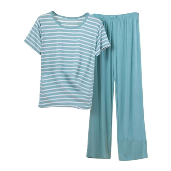 WCJM 2026 New Women Pajama Sets Under $ 10 Short Sleeve Dress Sleepwear Woman Blending Pajamas(M)