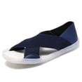 thumbnail image 1 of XIHAHA, zapatillas informales para mujer, moda exterior para mujer, sandalias antideslizantes con parte inferior gruesa y plataforma perezosa cruzada, zapatos para mujer, 1 of 5