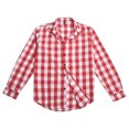 thumbnail image 5 of Afdoent Mens Button Down Shirt Men's Plaid Long Sleeve Shirt Casual Trendy Men's Shirt Relaxed Fit For Everyday Wear, 5 of 8