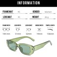 thumbnail image 2 of Gafas de sol cuadradas con montura pequeña de tendencia europea y americana, hechas de PC, 2 of 5