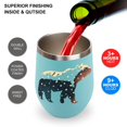 thumbnail image 4 of Alaska Bear 12oz Wine Tumbler with lid Stainless Steel Travel Mugs Double Wall Insulated Travel Coffee Cup Wine Glasses One size, 4 of 8